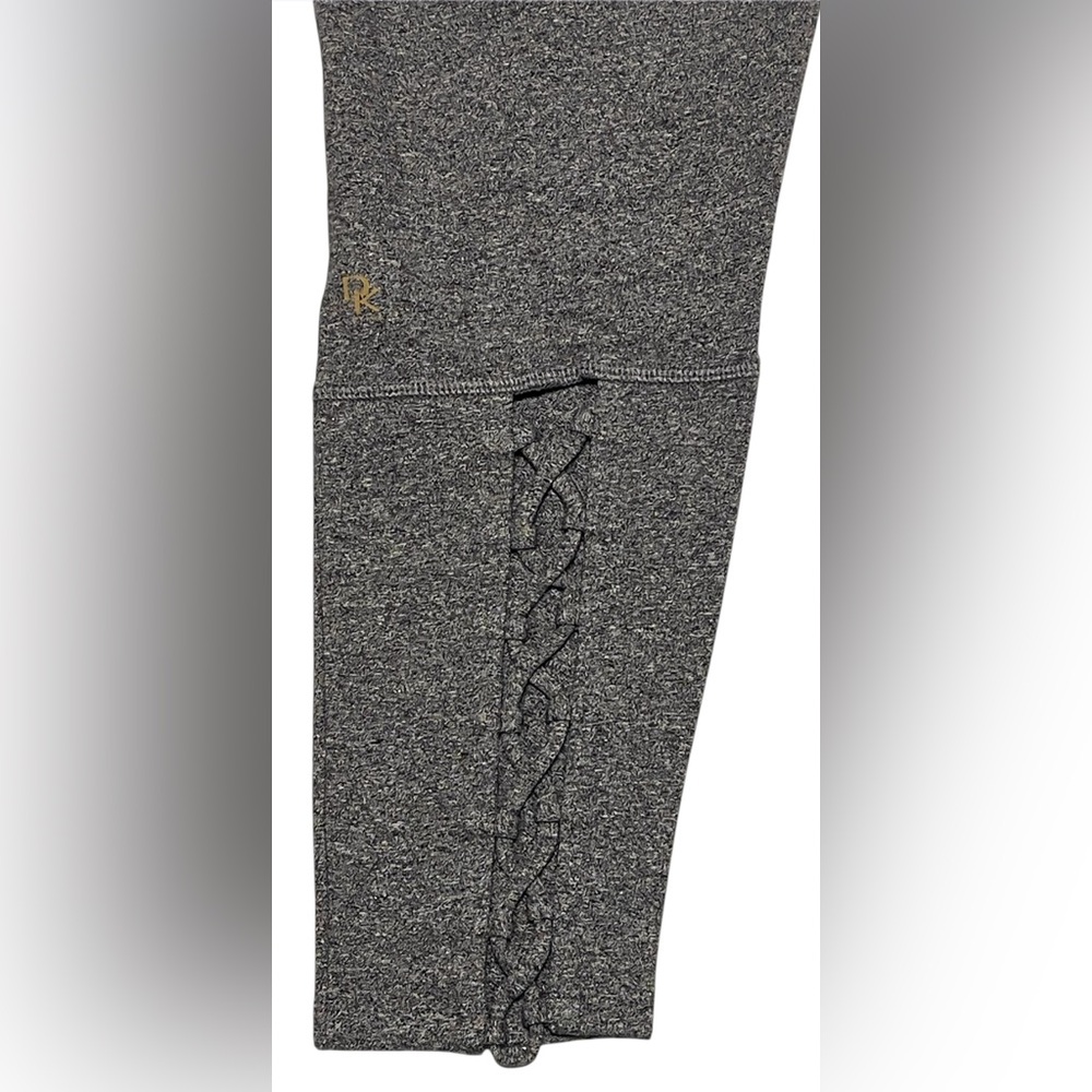 DONNA KARAN ACTIVE LEGGINGS PANTS ANKLE WOMEN CUT OUT BACK COLOR GREY SIZE LARGE - Picture 7 of 14